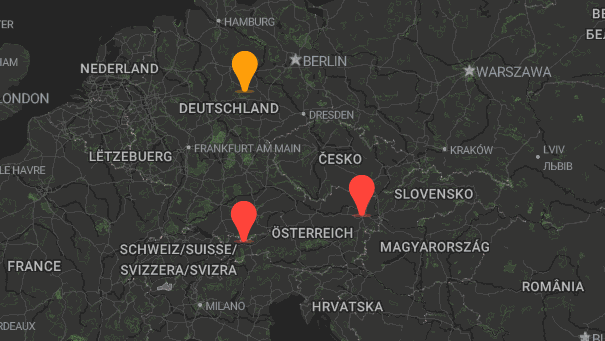 Map of company locations