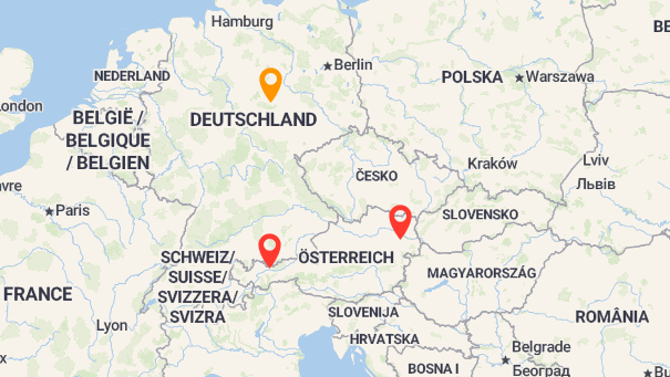 Map of company locations