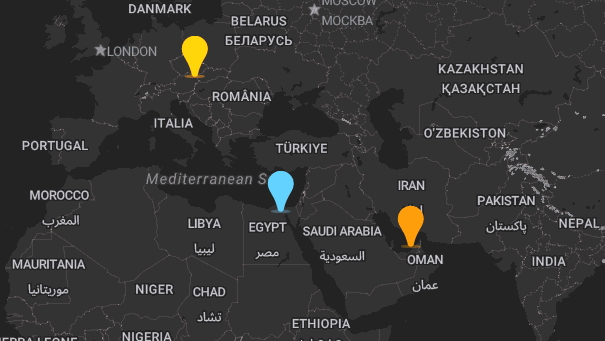 Map of company locations