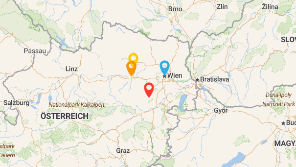 Map of company locations