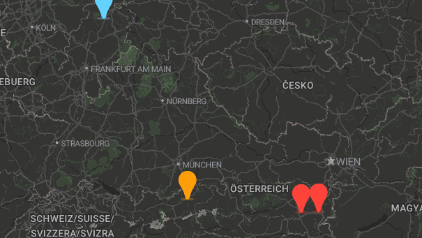 Map of company locations