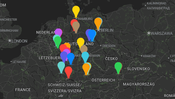Map of company locations