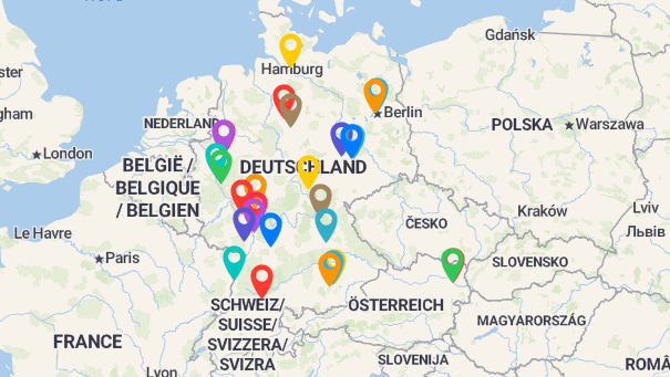 Map of company locations