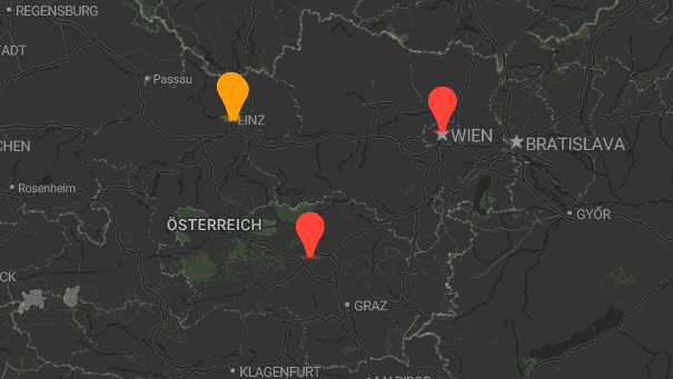 Map of company locations