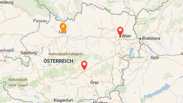 Map of company locations