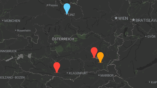 Map of company locations