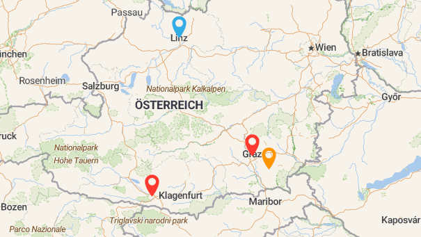 Map of company locations
