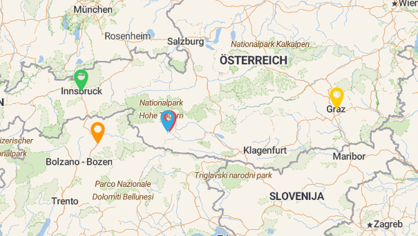 Map of company locations