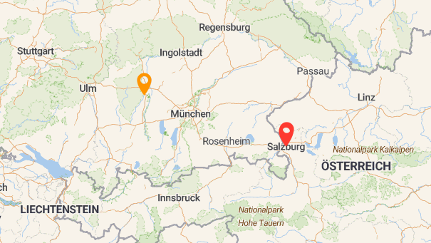 Map of company locations