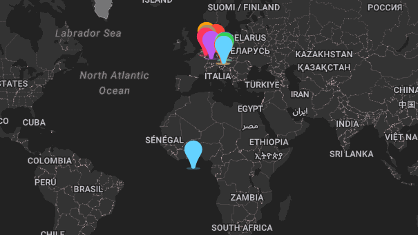 Map of company locations