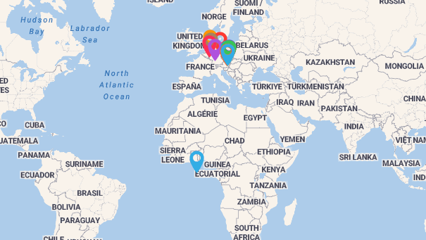 Map of company locations