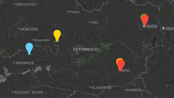 Map of company locations