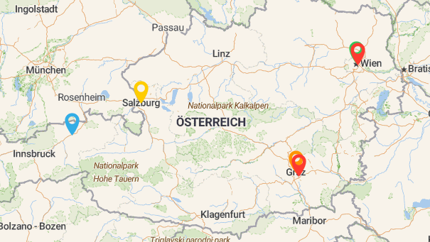 Map of company locations