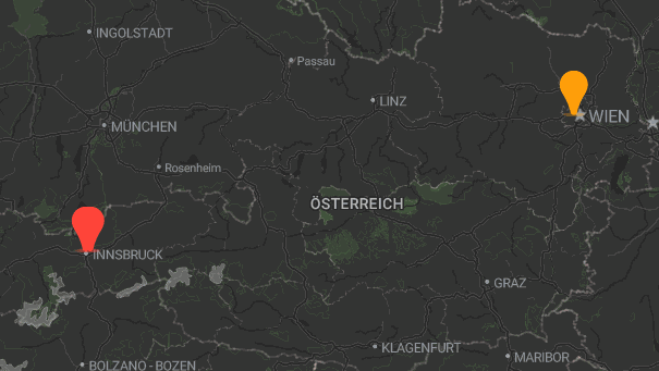Map of company locations