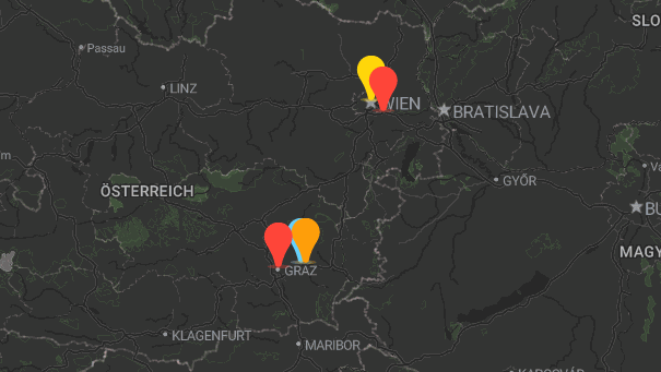 Map of company locations