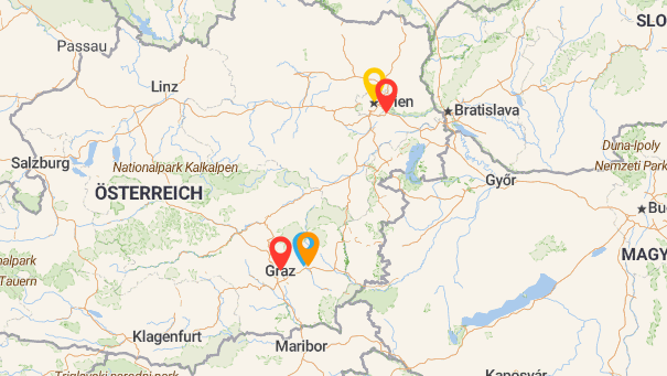 Map of company locations