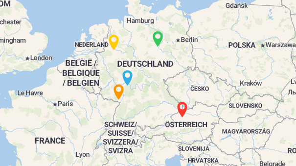 Map of company locations