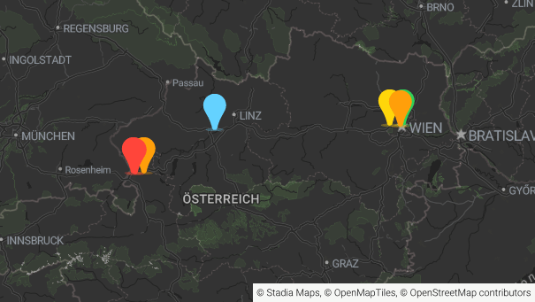Map of company locations