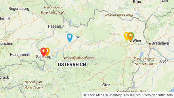 Map of company locations