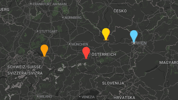 Map of company locations