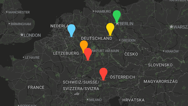 Map of company locations