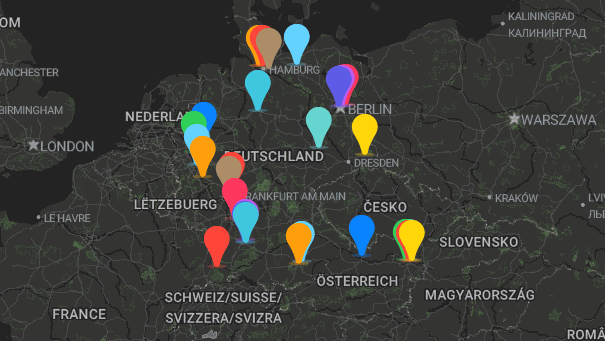 Map of company locations