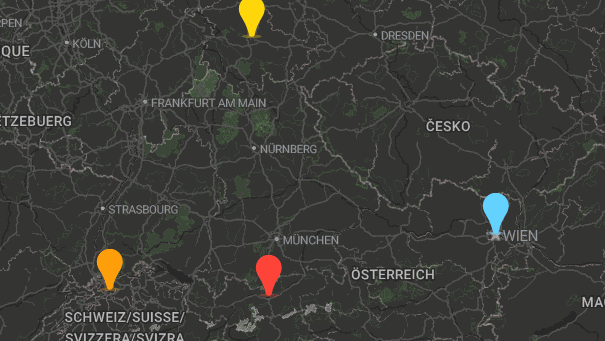 Map of company locations