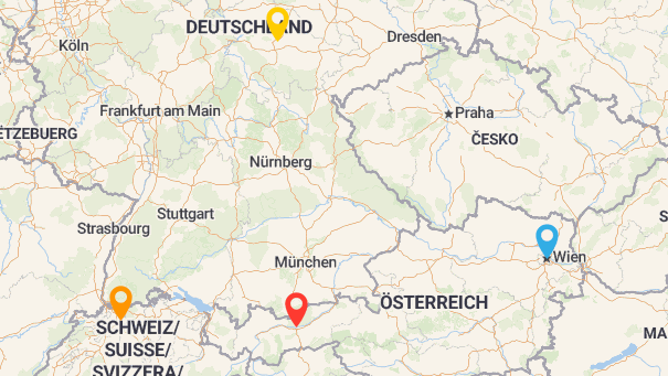 Map of company locations
