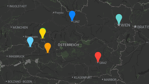 Map of company locations