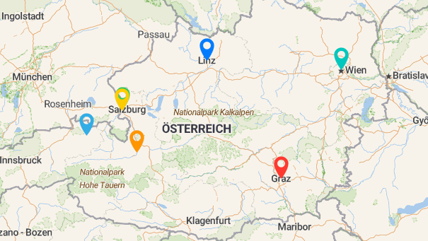 Map of company locations
