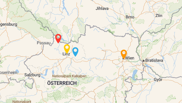 Map of company locations