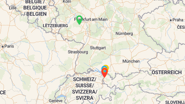 Map of company locations