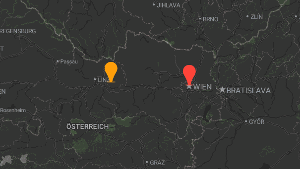 Map of company locations