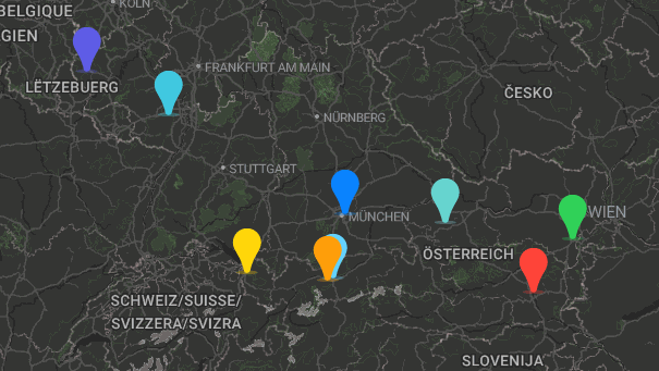 Map of company locations