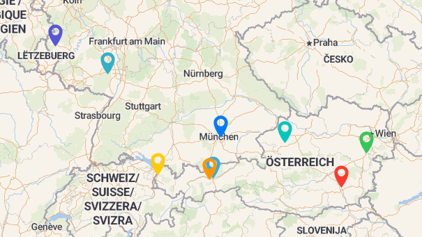 Map of company locations