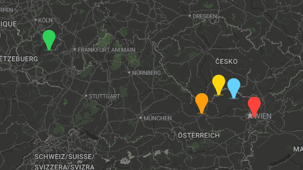 Map of company locations