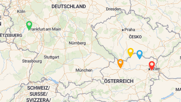 Map of company locations
