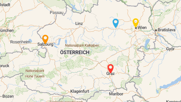 Map of company locations