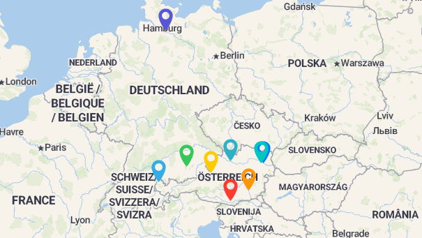 Map of company locations