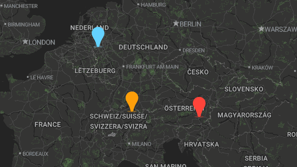 Map of company locations