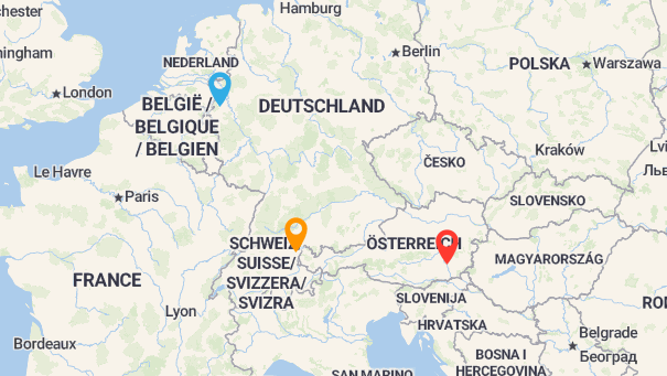 Map of company locations