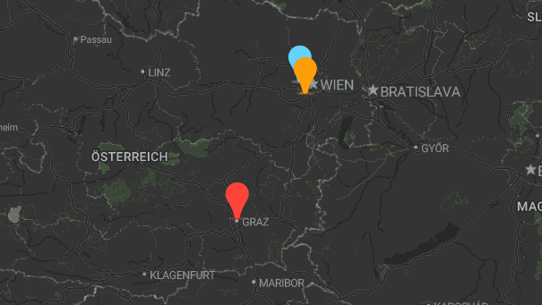 Map of company locations