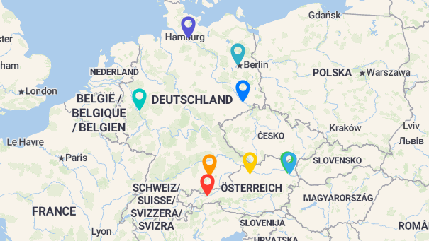 Map of company locations