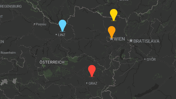 Map of company locations