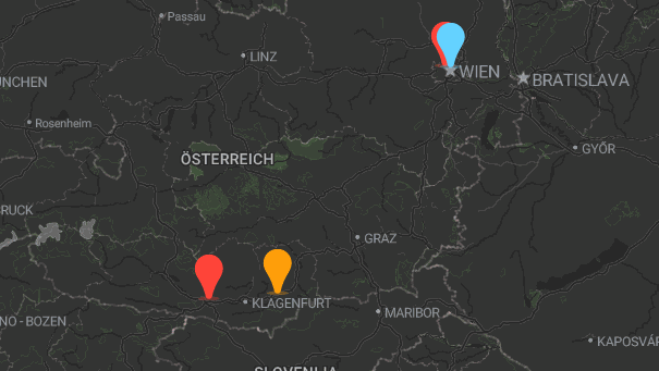 Map of company locations