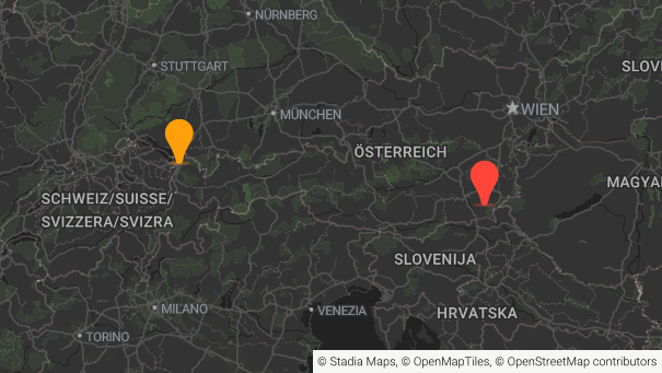 Map of company locations