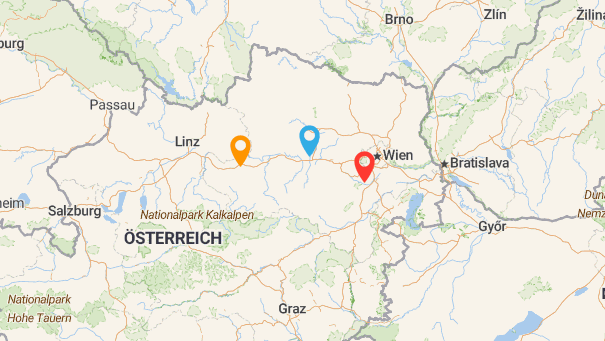 Map of company locations