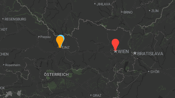 Map of company locations