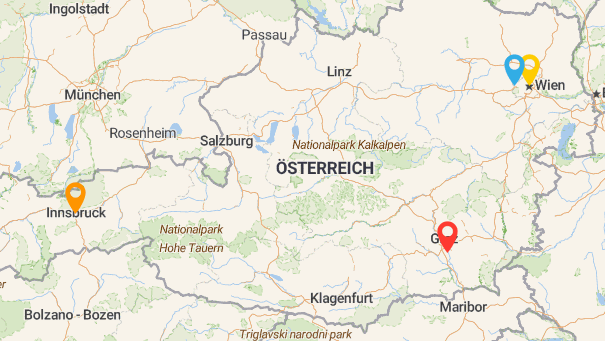 Map of company locations