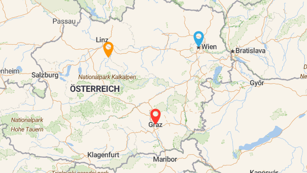 Map of company locations